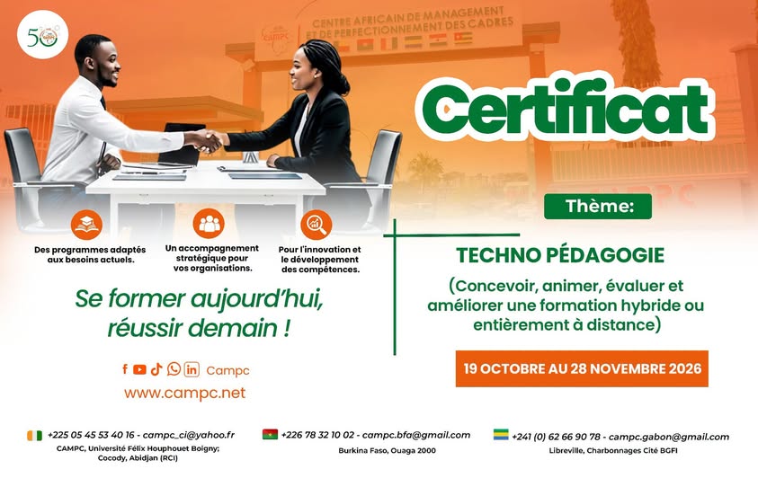 🎓 CERTIFICAT – TECHNO-PÉDAGOGIE 📚💻